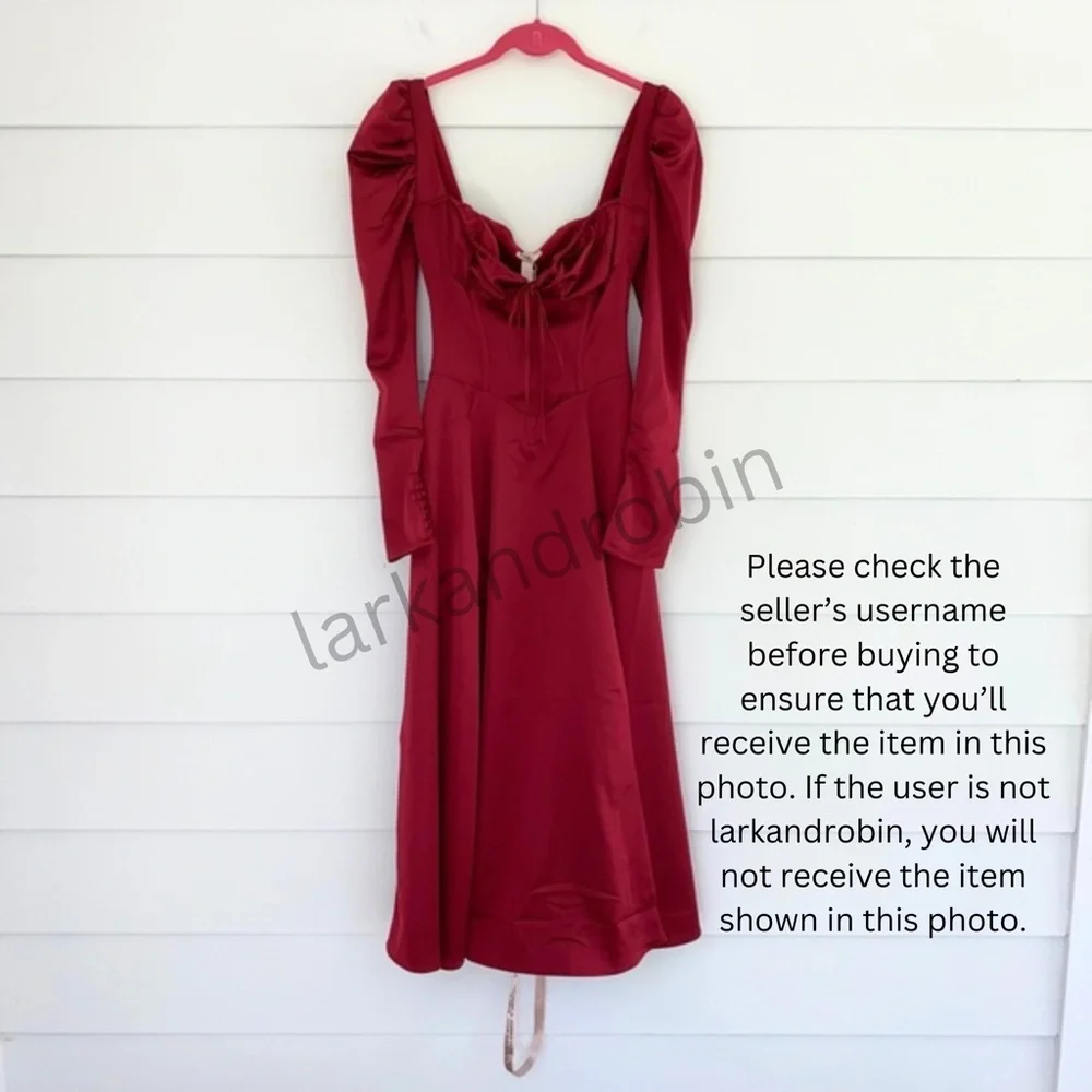 NEW House of CB Sebille Dress Blood Red XS - Picture 14 of 17